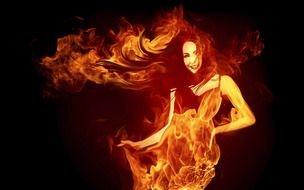 girl as a fire