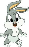 little cartoon rabbit in diapers