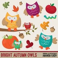 Autumn Owl Clip Art