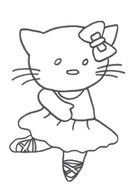 clipart of the dancing Hello Kitty