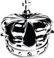 black Crown Vector drawing