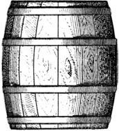 drawn beer barrel