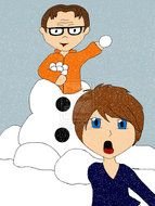 picture of cartoon snowball