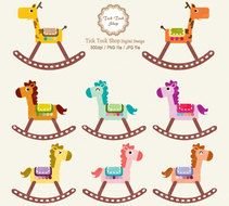 Baby Rocking Horse Clip Art N8