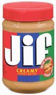 jar of Jif Peanut Butter