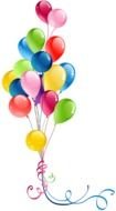 Birthday Balloons Clip Art drawing