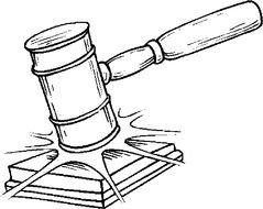 Judge Gavel Coloring Page