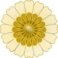 gold Flower Clip Art drawing