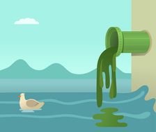 Ä°llustration of Water Pollution