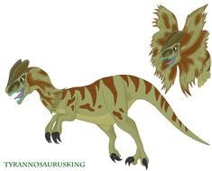 drawn dilophosaurus