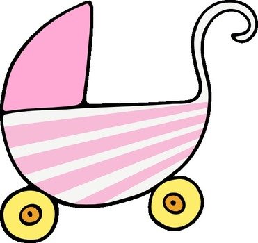 Pink Baby Carriage Clip Art