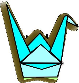 Origami Crane Clip Art N16