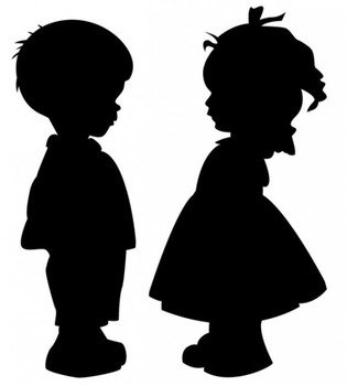 Boy Girl Silhouette Clip Art