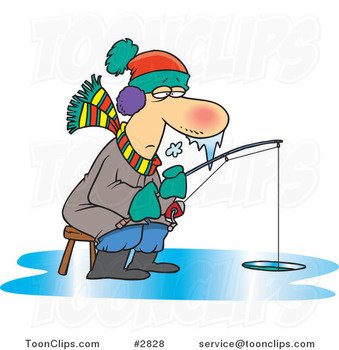 Ice Fishing Cartoon Free Image Download