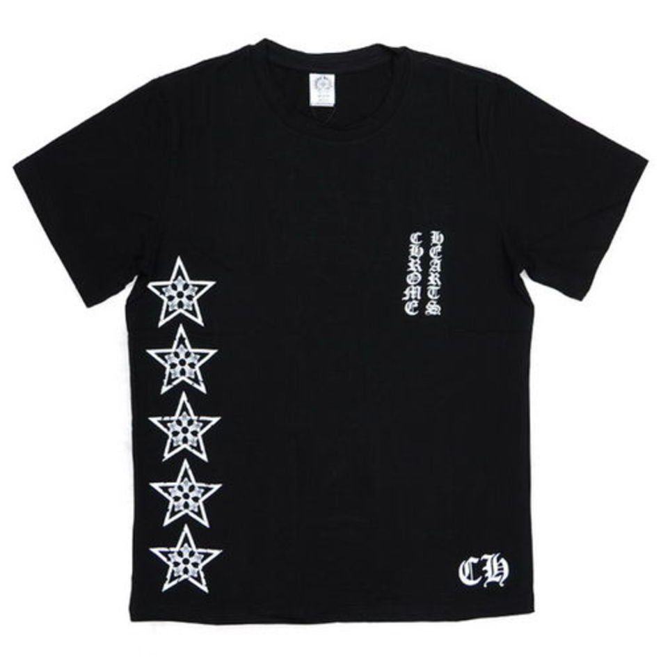Bar Letters Back Black Chrome Hearts T Shirt On Imgfave