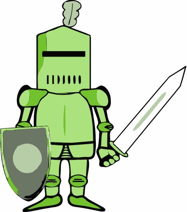 green Simple Shield drawing