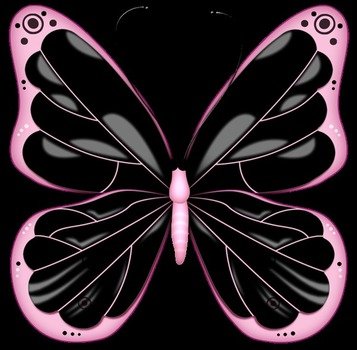 Pink Butterfly Clip Art N31