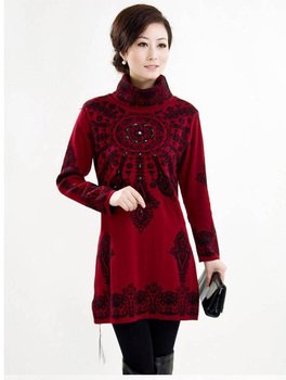 Free Shipping 2013New Hot Sale Women S Print Vintage Fashion Long