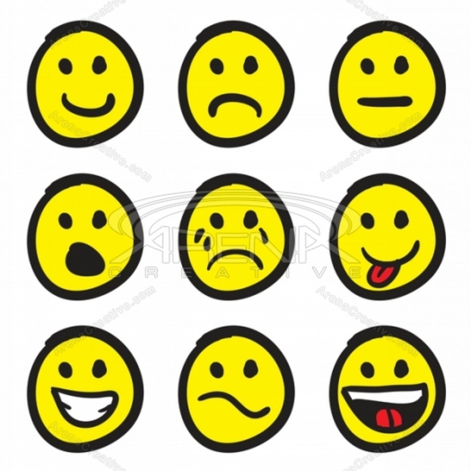 Cartoon Smiley Faces N15