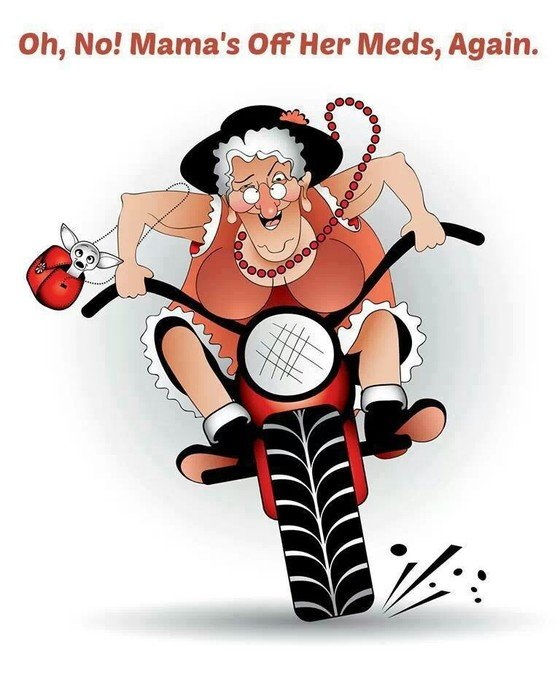 İllustration of Motorcycle Mama