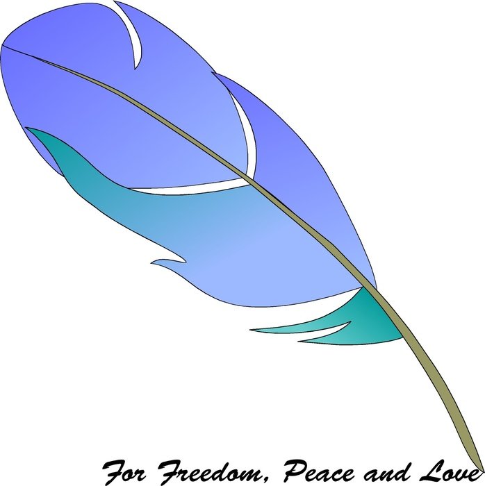 bird feather for freedom, peace and love