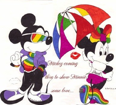 Mickey And Minnie In Love