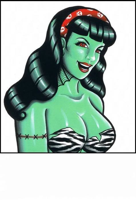Zombie Girl Clip Art N2