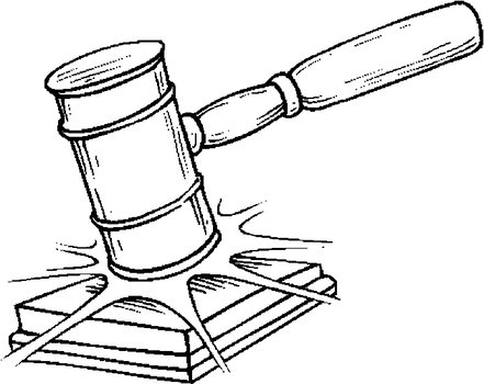 Judge Gavel Coloring Page