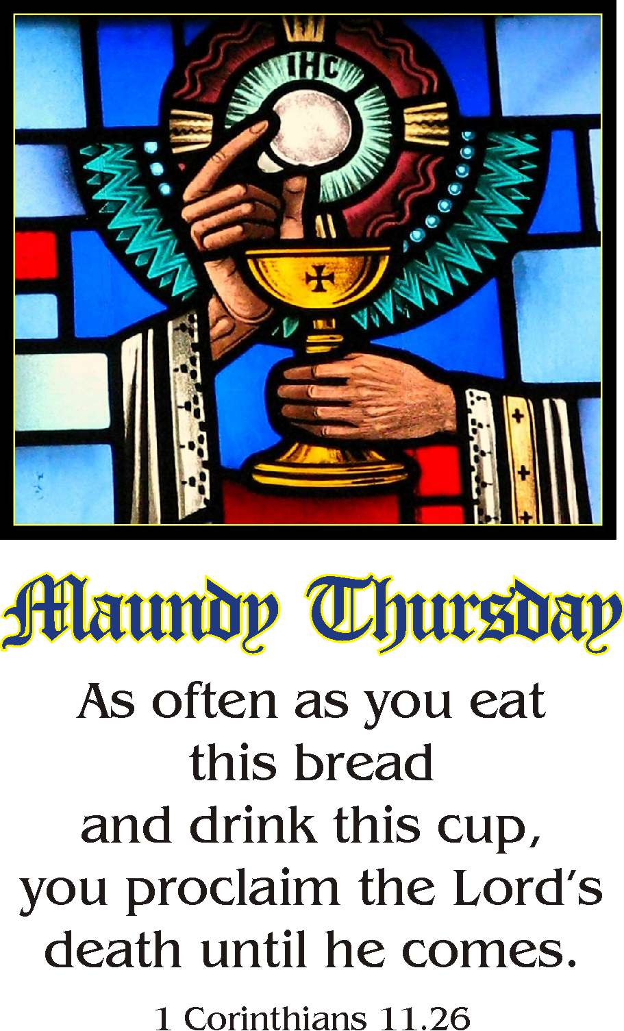 Clipart Of Maundy Thursday Text Free Image