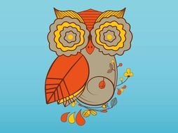 abstract Owl drawing