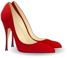 red High Heels Pumps, drawing