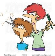 Cutting Hair Cartoon N2