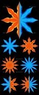 Colorful coloured stars clipart