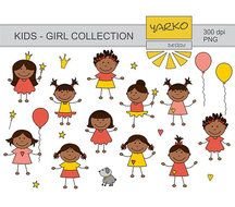 African American Kids Clip Art