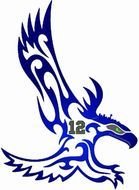 Seattle Seahawks Logo Tribal drawing