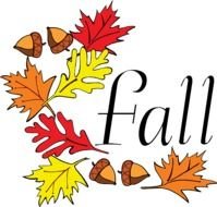 Colorful fall leaves clipart