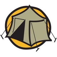 Pink Camping Tent as a picture for a clipart