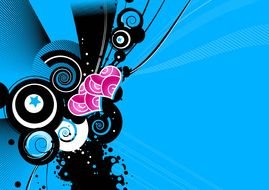 pattern in vector art on a blue background