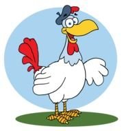 cartoon cock with beret