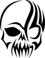 Tribal Skull as a picture for clipart