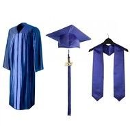 clipart of the Blue Graduation Cap And Gown