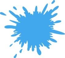Blue Paint Splash Clip Art N2