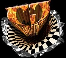 abstract graphics with fire
