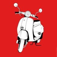 Beautiful Honda Motorcycle Clipart