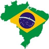 Brazil Flag Map