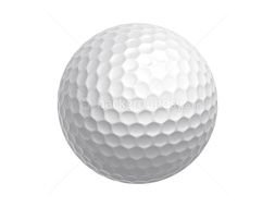 photo of a golf ball on a white background