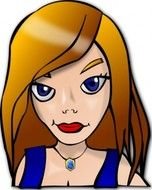 Cartoon Girl Face Clip Art N33