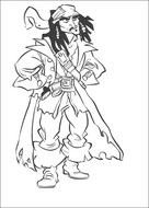 Pirates Of The Caribbean Jack Sparrow Coloring Pages