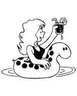 Swimming Coloring Pages