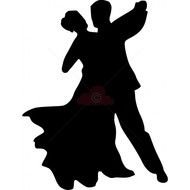 Ballroom Dancing Couple Silhouette N3